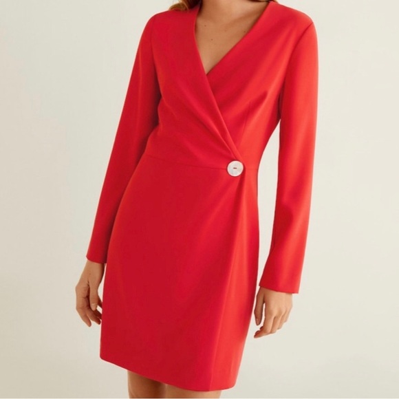 Mango Button wrap dress - Picture 2 of 5